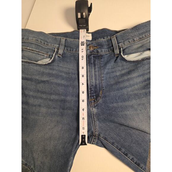 Men's Size 38 Hudson Ethan Biker Moto Skinny Blue Jeans Kuban Wash StreetWear - Picture 4 of 9